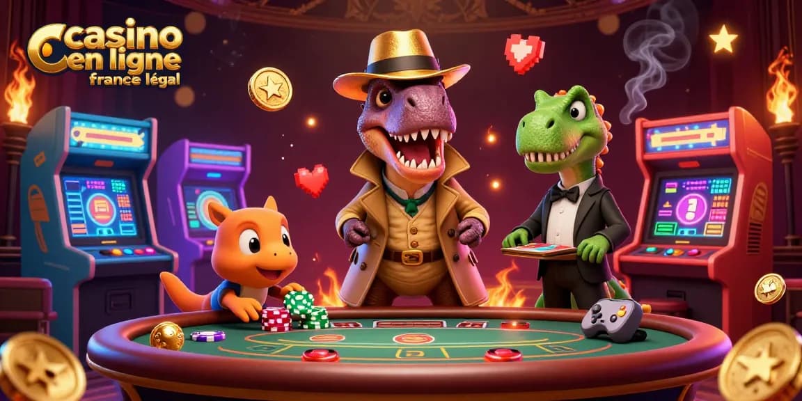 Gagnez aux jeux de casino avec une illustration dynamique de casino en ligne France légal.