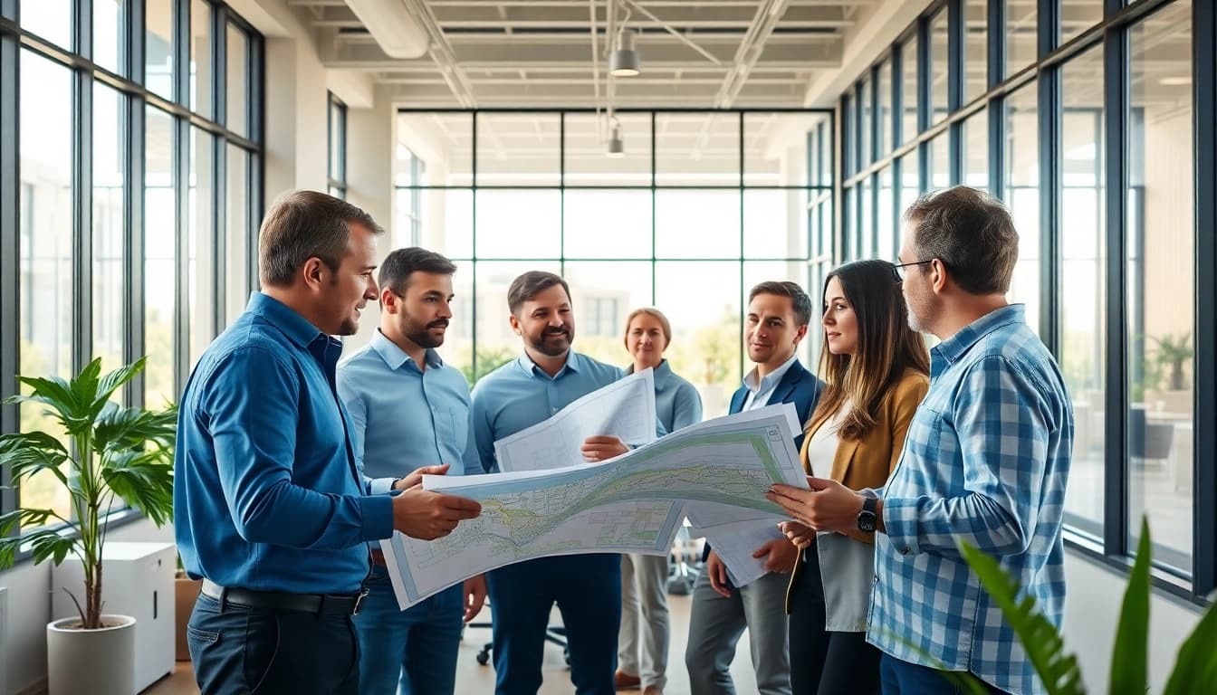 Access expert town planning resources at https://2020group.co.za with a dedicated team collaborating over blueprints.