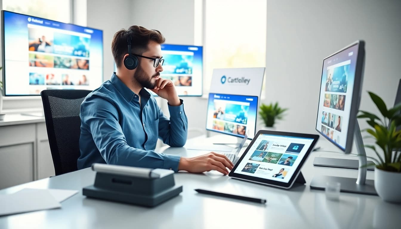 Designs and digital solutions showcased at https://albmaftoh.com, featuring a professional workspace.