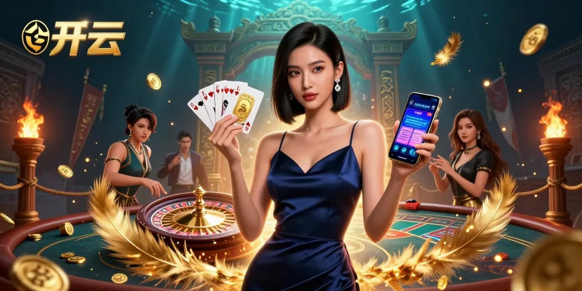 深入参与开云体育博彩的精彩世界，展示自信女性在生动视觉中展示赌场应用程序。