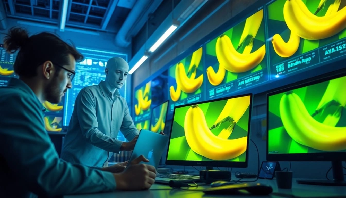 Nano banana pro technology demonstrated in a modern lab setting with AI developers.