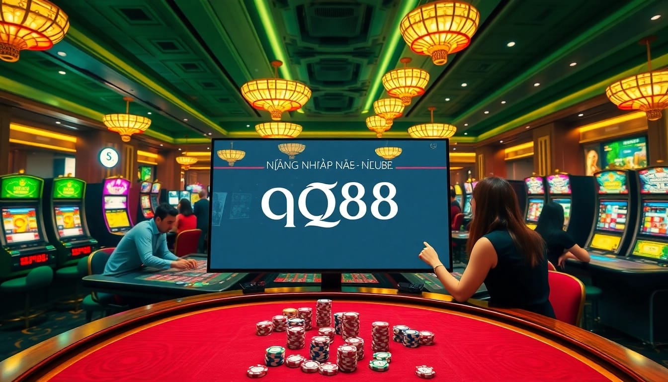 Experience high-stakes excitement as players engage in đăng nhập qq88 at a luxurious casino.