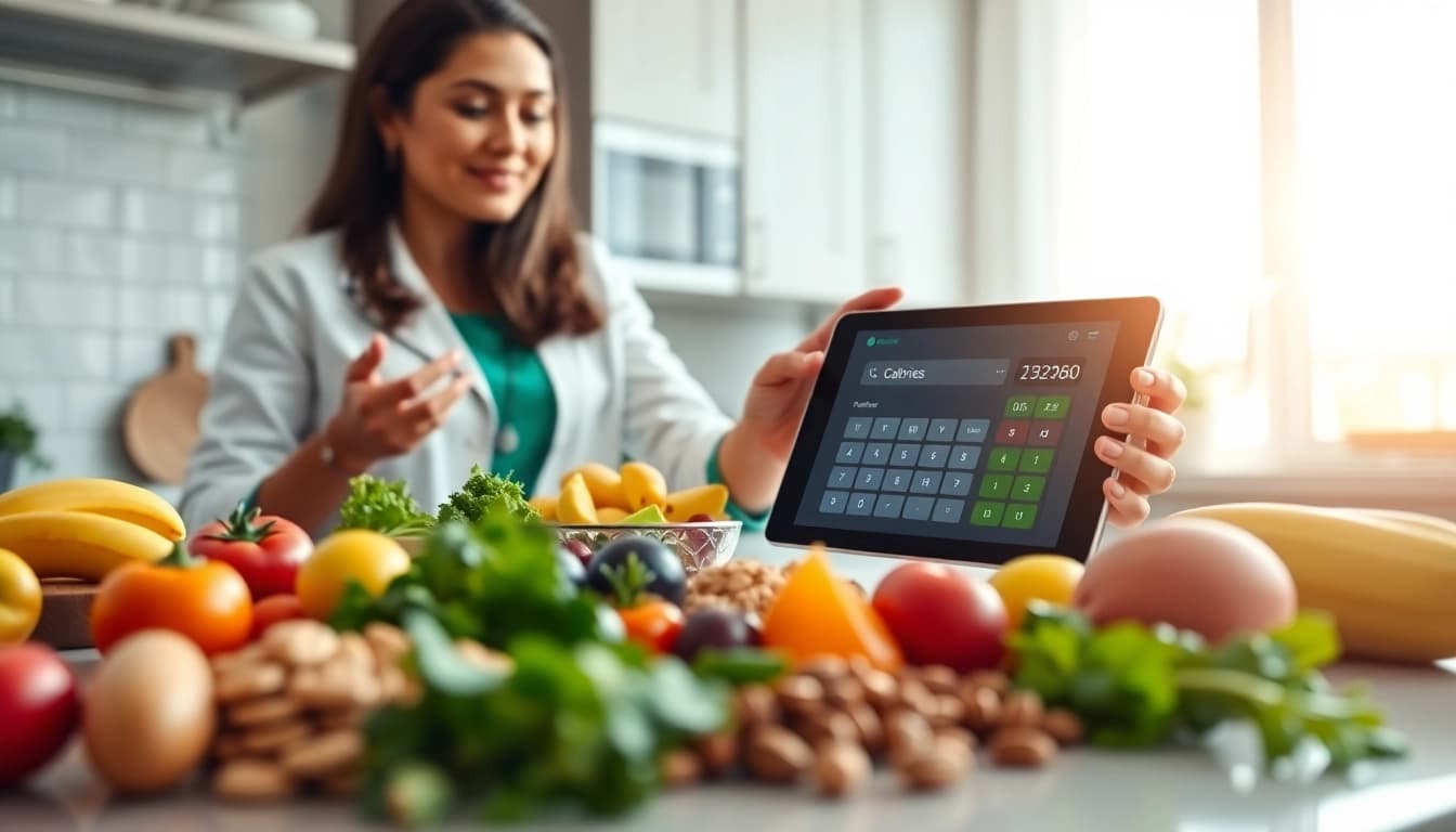 Calculate daily calorie needs with an interactive calorie calculator using fresh ingredients and professional guidance.