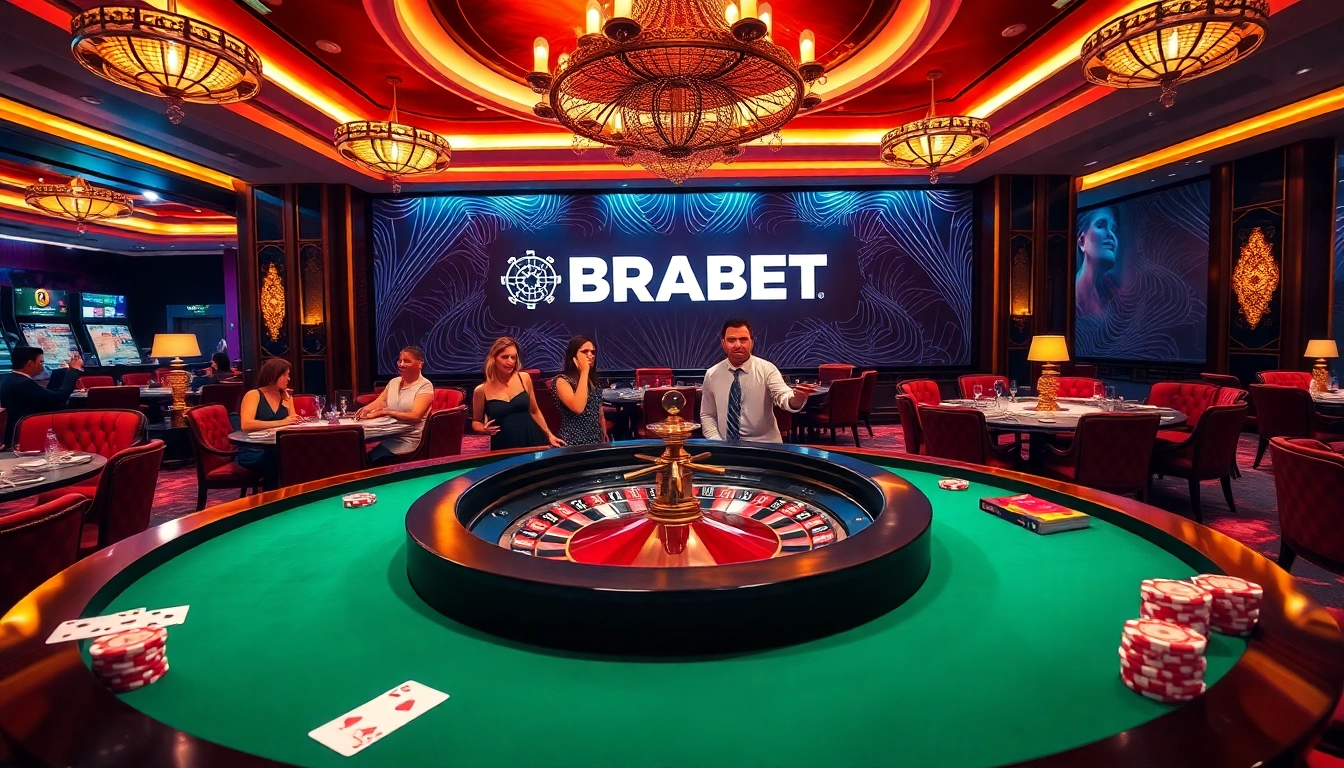 Experience the thrill of gambling with BRABET in a luxurious casino atmosphere.