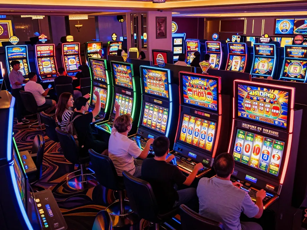 Excited players enjoy thrilling wins at vibrant slots featuring slot depo 1000.