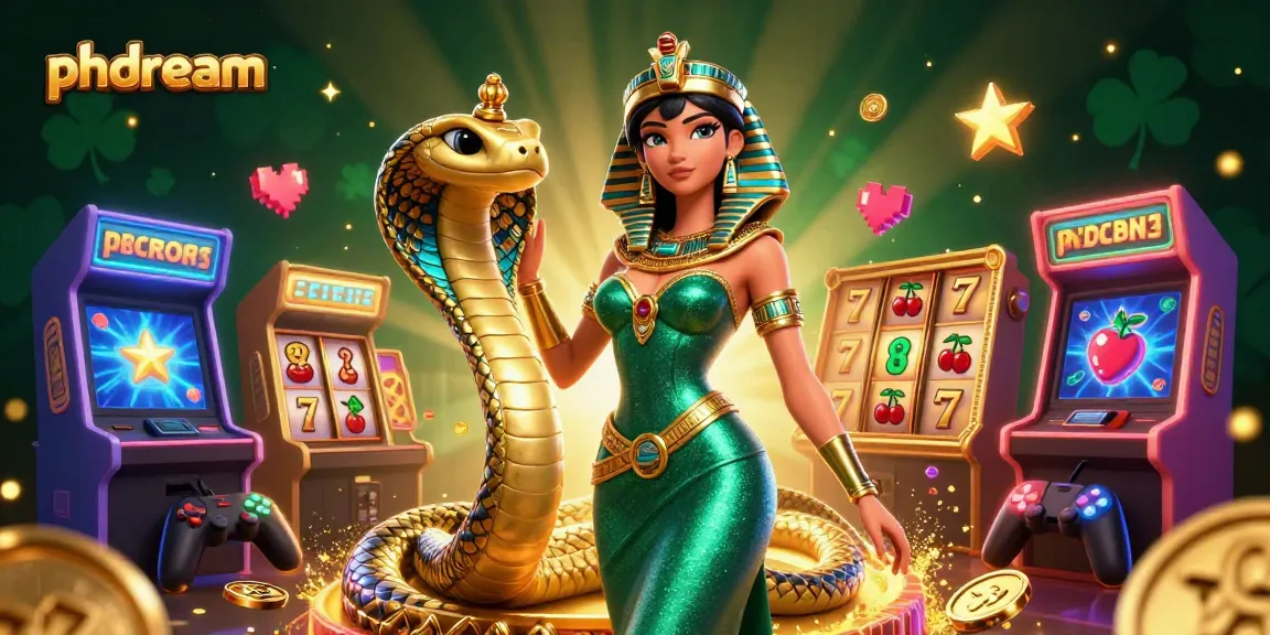 Engage with phdream as you spin vibrant slot game reels surrounded by illuminating casino elements.