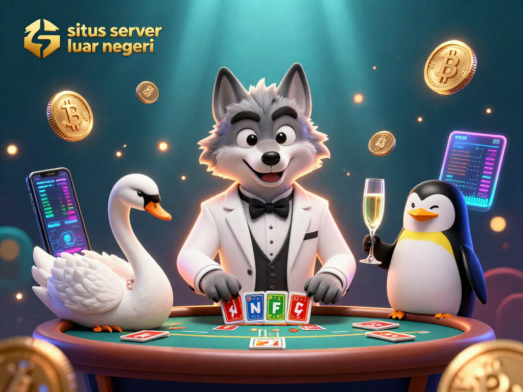 Experience the excitement of situs server luar negeri with vibrant 3D characters at a baccarat table