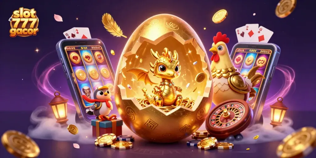 Mainkan slot 777 gacor dan menangkan jackpot dalam ilustrasi kasino mengesankan ini.