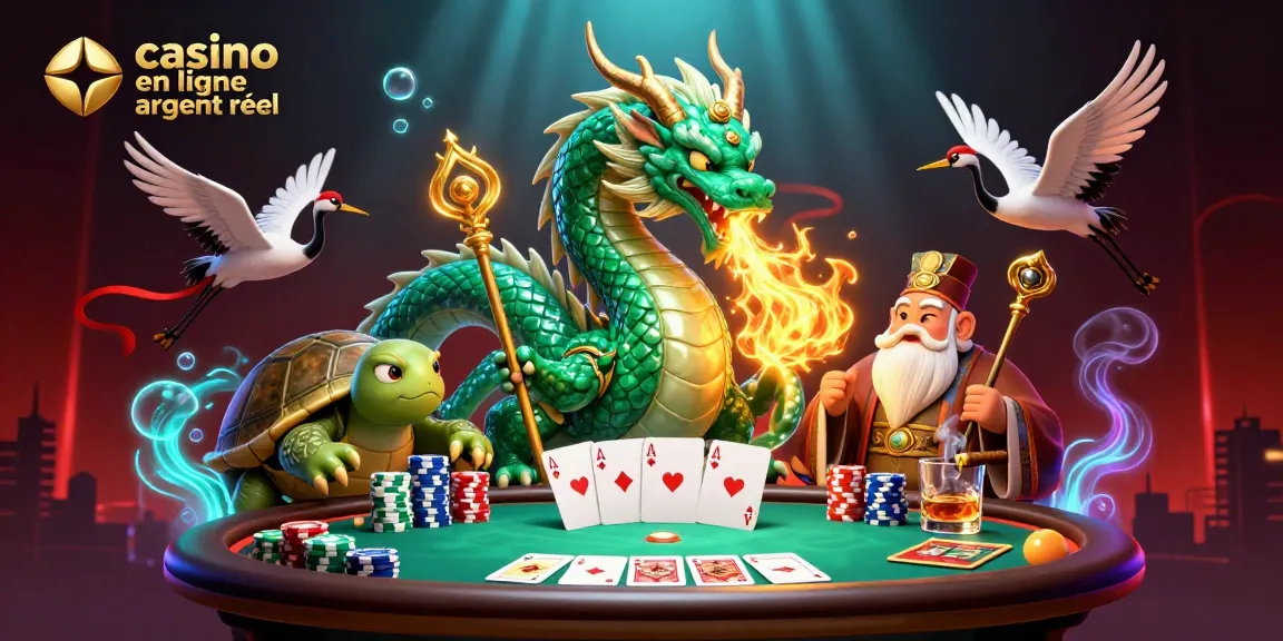 Découvrez l'univers du casino en ligne argent réel avec cette scène dynamique et colorée.