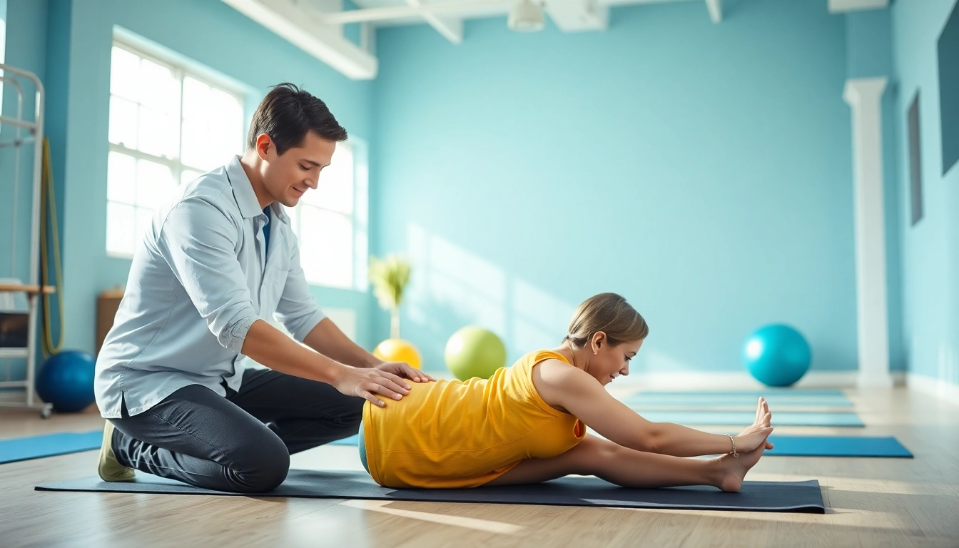 Engaged patient receiving care at Health in Motion Rehabilitation with a physical therapist.