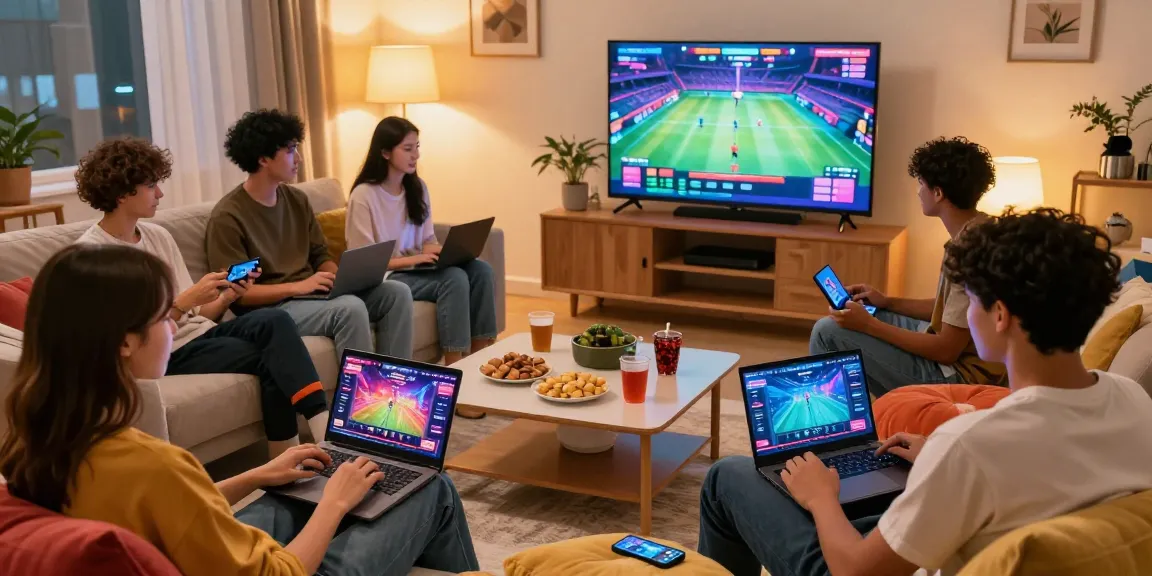 Enjoying diverse games on rokok88 platform in a cozy living room setting.