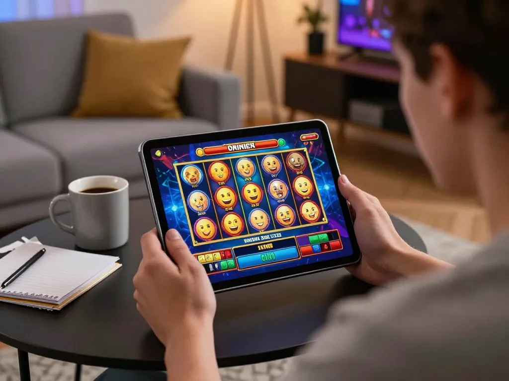 Terlibat dalam permainan slot demo di tablet menyoroti permainan strategis di rumah.