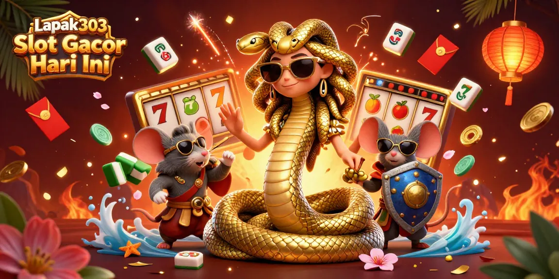 Engage in thrilling gameplay with Lapak303 Slot Gacor Hari Ini showcasing Medusa and rich slot elements.