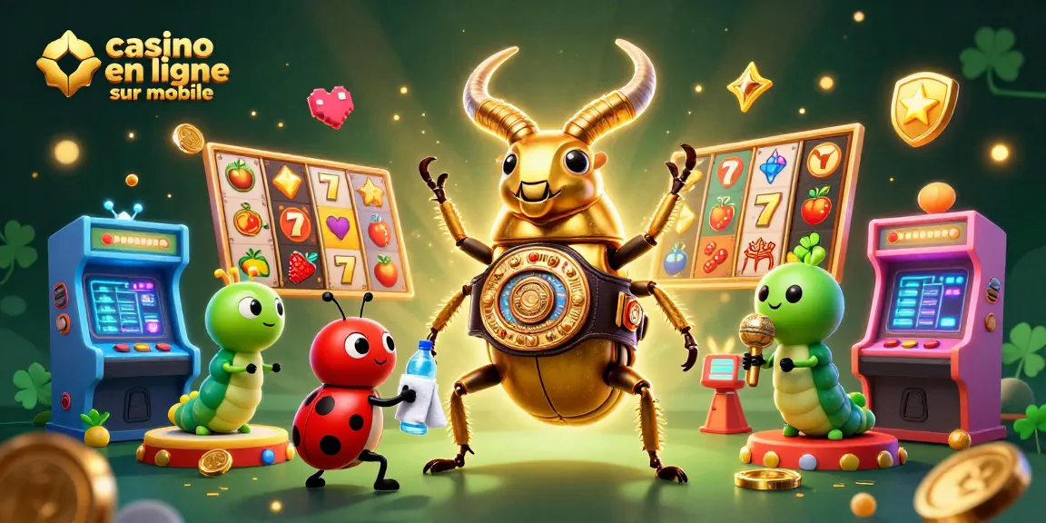 Jouez à un casino en ligne sur mobile avec des machines à sous flamboyantes et des personnages fantastiques.