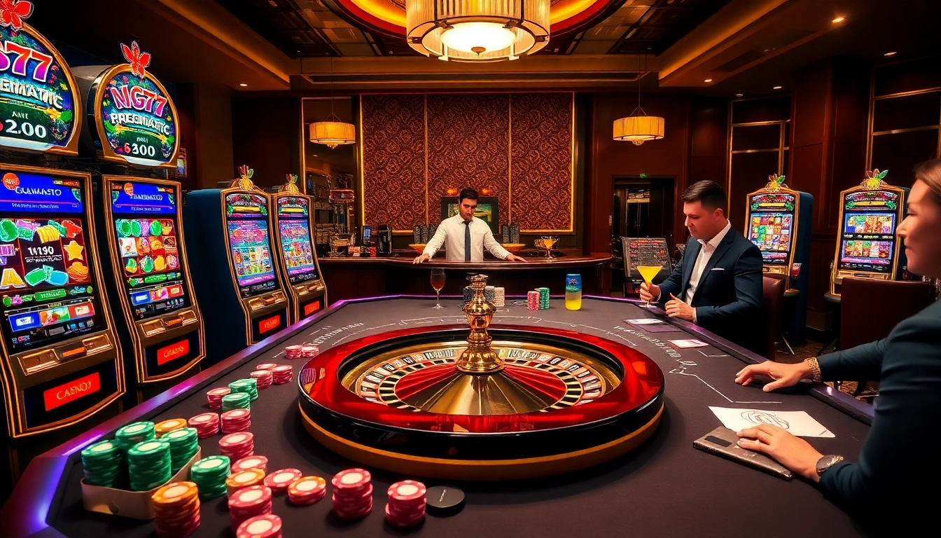 Experience the thrill of pragmatic slot machines in a vibrant casino setting.