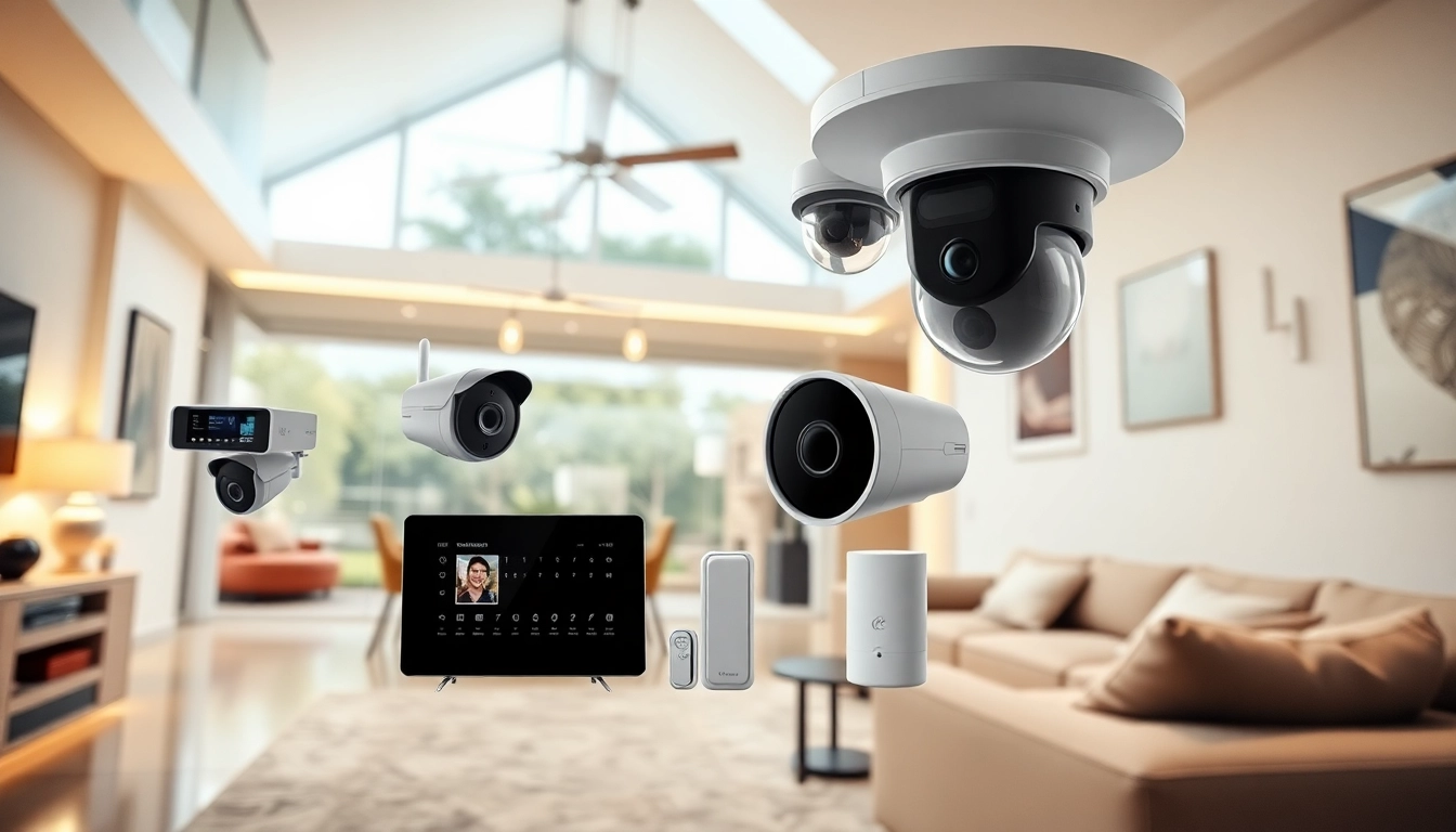 Alarmas de seguridad avanzadas en una casa moderna que muestran tecnología de protección efectiva.