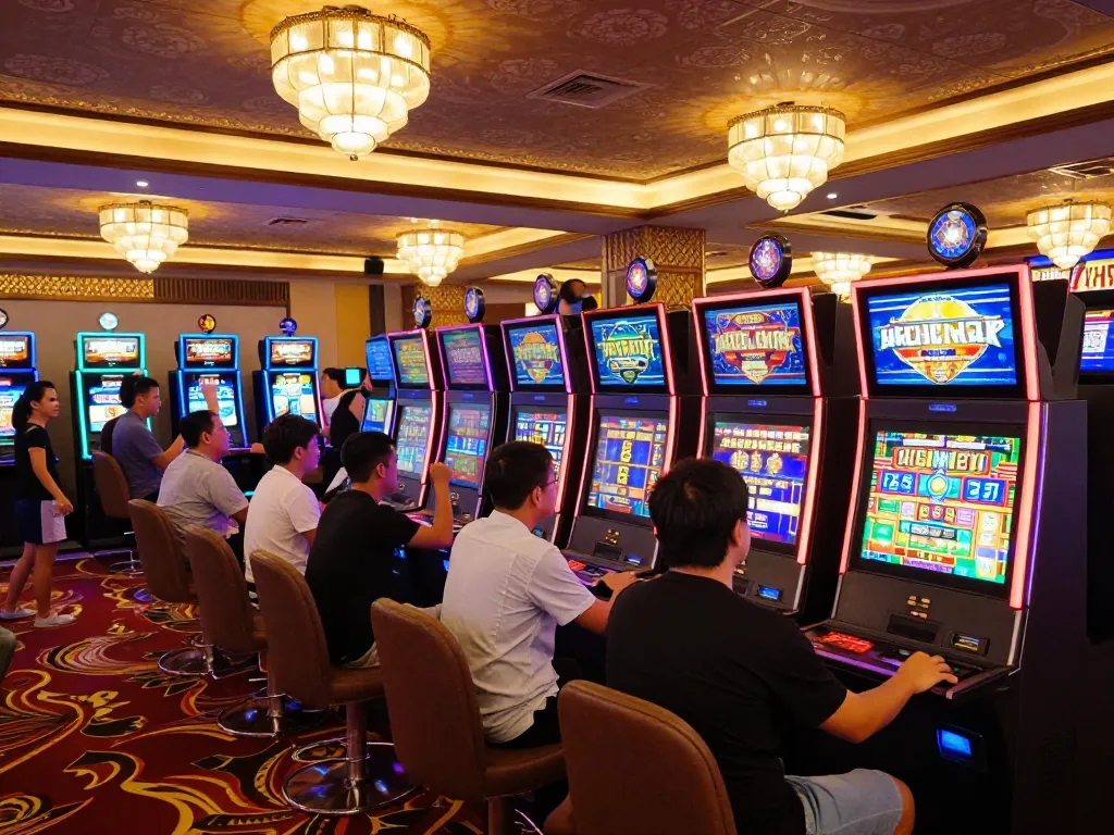 Experience the thrill of spinning thailand slot machines in a vibrant casino atmosphere