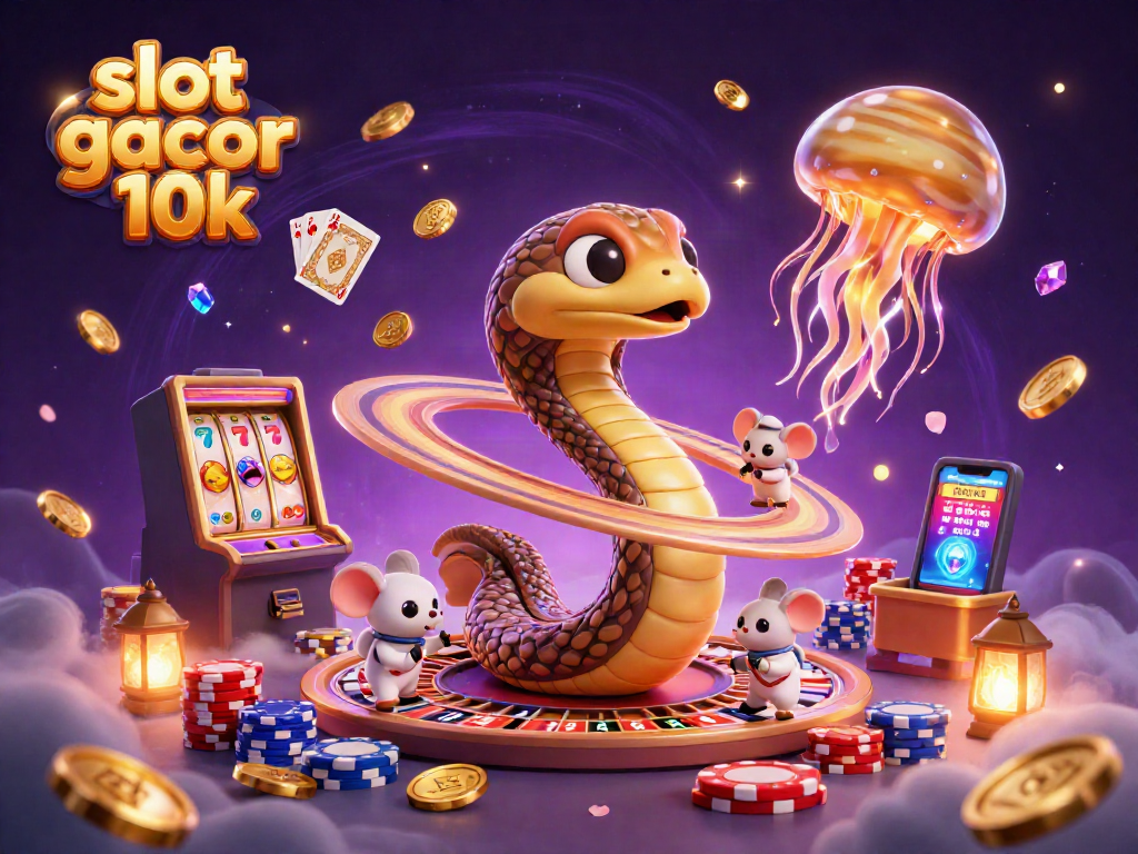 Experience the excitement of slot gacor 10k as astronaut mice bet in a cosmic casino setting.