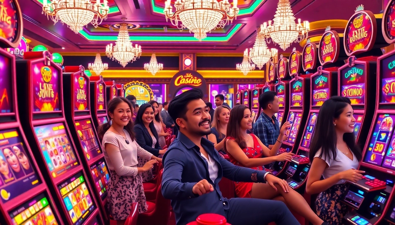 Experience the thrill of casino excitement with Slot Gacor Hari ini slot machines lighting up the room.