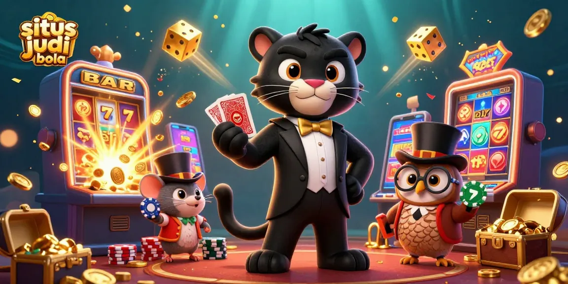 Engage with exciting situs judi bola betting opportunities featuring stylish characters and vibrant casino elements.