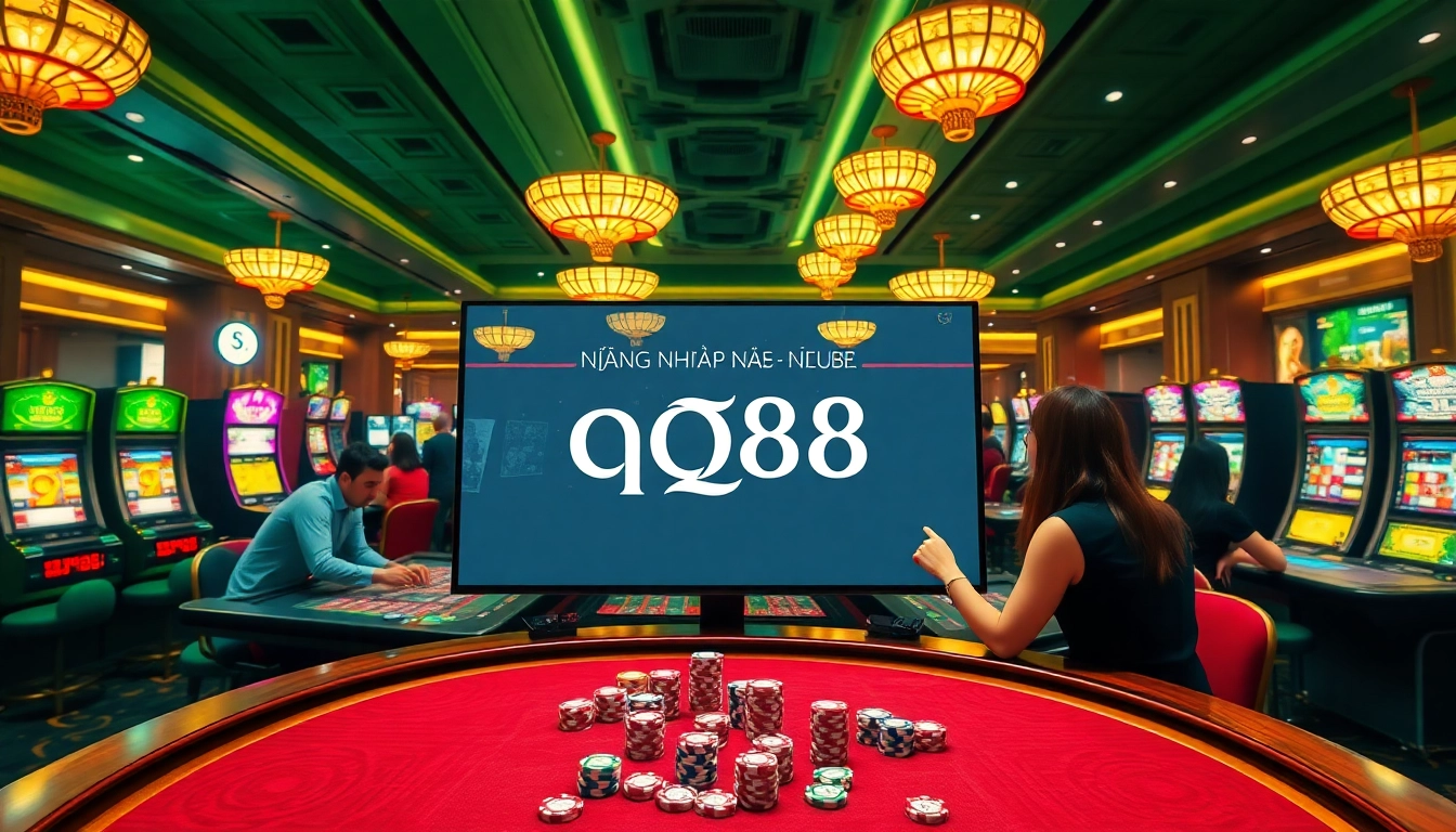 Experience high-stakes excitement as players engage in đăng nhập qq88 at a luxurious casino.