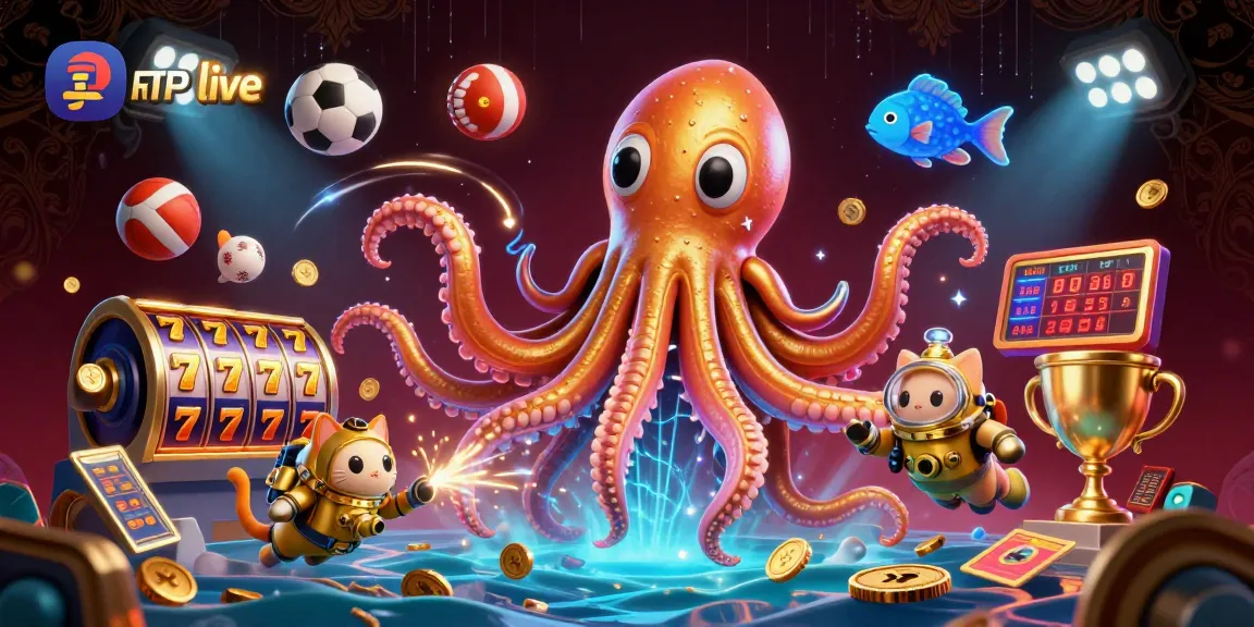 Engage with RTP live insights through a vibrant 3D casino scene featuring epic characters and games.