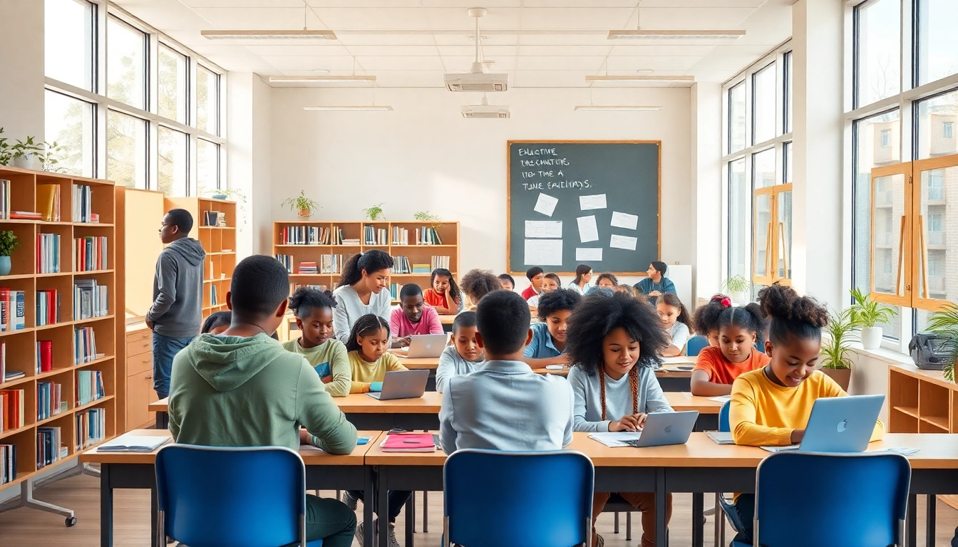 Education-focused vibrant classroom promoting inclusivity and innovation.
