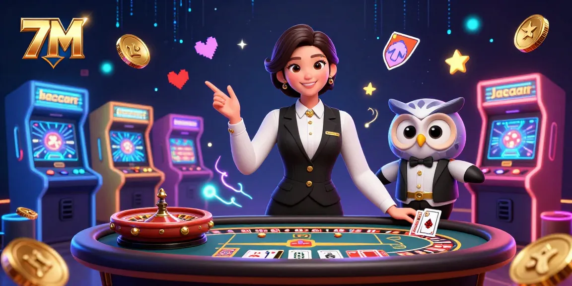 Experience the thrill of 7M as casino dealer assistants create winning gaming moments.