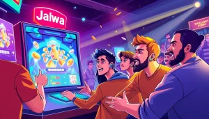 Jalwa game login screen displaying diverse players enjoying their favorite games online.