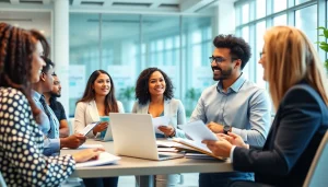 Engage in a free job post with diverse candidates in a professional recruitment setting.