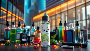 Erleben Sie die Qualität von Oxva Liquid in einer eleganten Vape-Umgebung mit aufregenden E-Liquids.