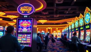 Menang besar di mesin slot gacor yang penuh warna di kasino.