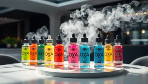 Oxva Liquid in an appealing arrangement showcasing vibrant flavors and inviting atmosphere.