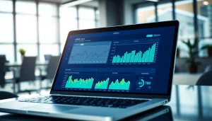 Analyze af88 com performance metrics on a digital marketing dashboard with charts and graphs.