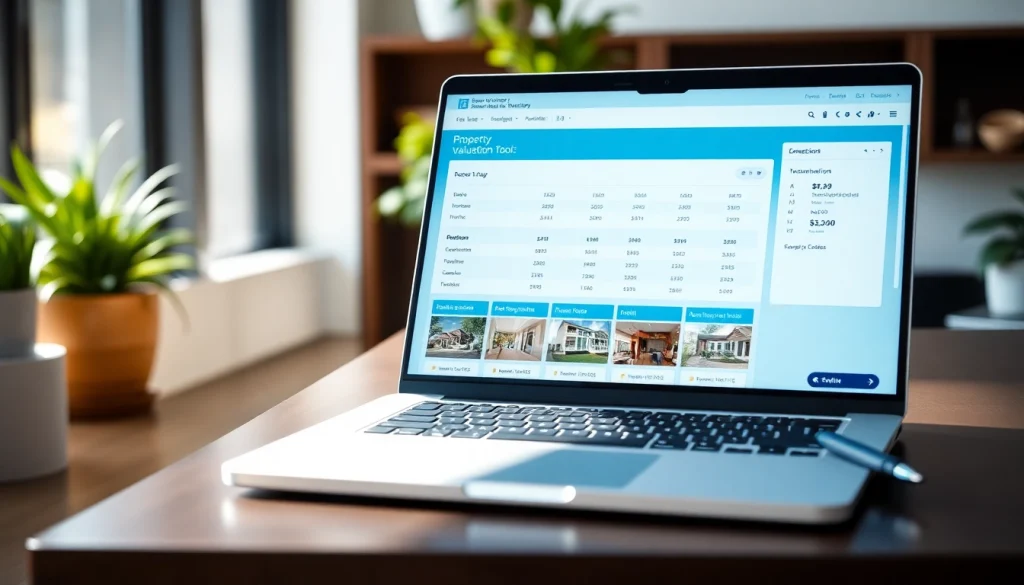 Analyze investments efficiently with our property valuation tool on a modern laptop screen.