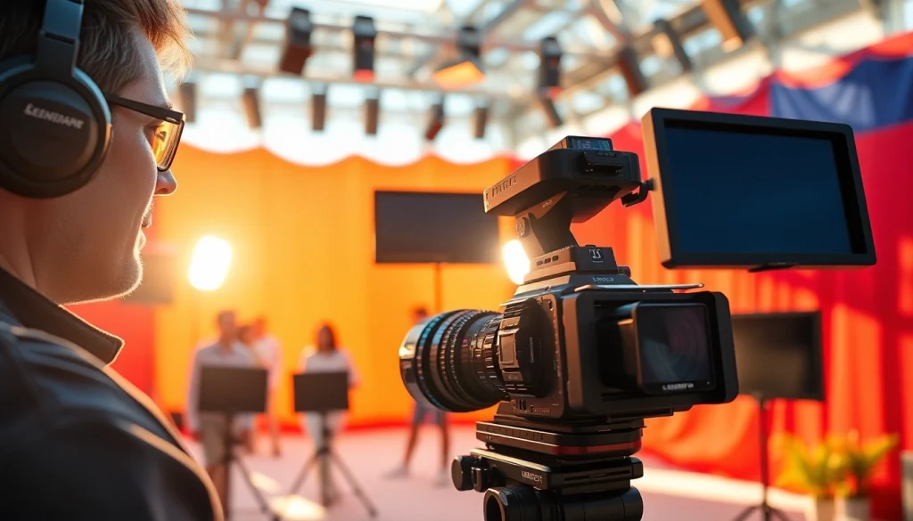 Capture dynamic scenes in Vediography with a professional videographer on set.