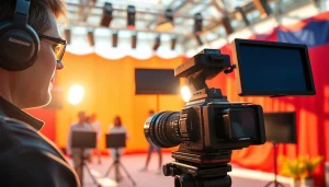 Capture dynamic scenes in Vediography with a professional videographer on set.