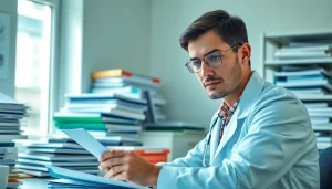 Engaging researcher studying the ADAPTABLE Aspirin Study findings among medical literature.