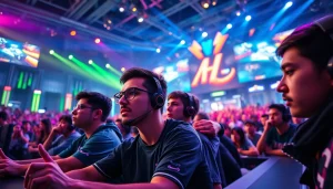 Engaging esports event at https://gamelevate.com with competitive gamers showcasing their skills.