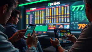 Aplicativo de apostas online da 79king com odds ao vivo em uma interface de dispositivo elegante