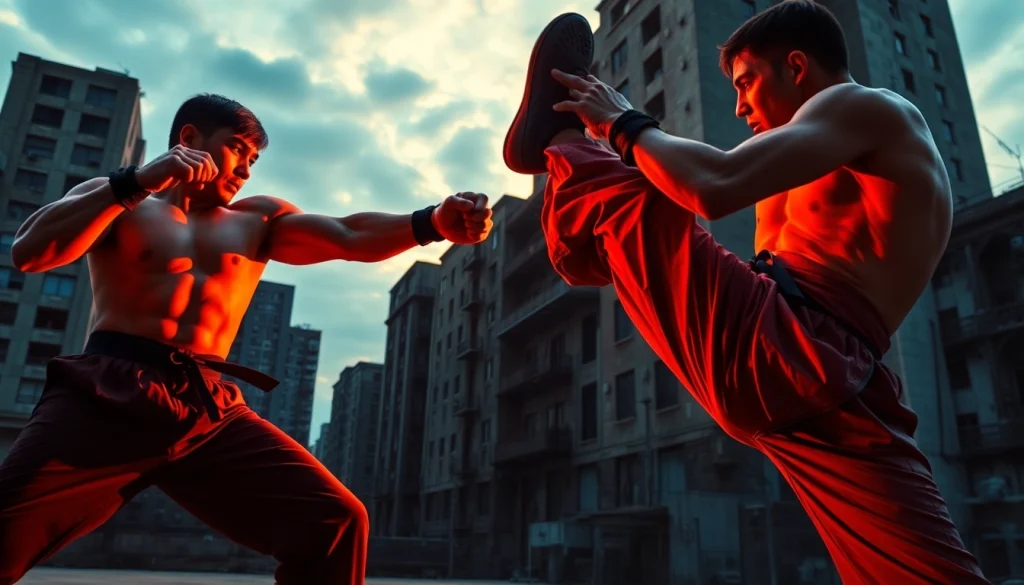 Experience intense action in a Martial Arts Thriller with dynamic fight choreography in an urban setting.