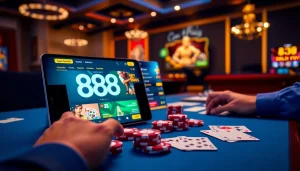 888 new platform with engaging online games and a vibrant user interface.