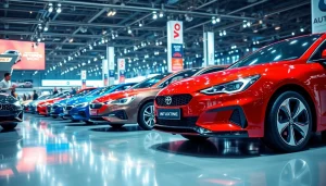 Experience the excitement of the Auto Cars Show with vibrant vehicles and enthusiastic crowds.