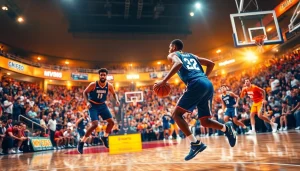 Catch the excitement of the MV88 game with players showcasing skill and athleticism in an intense scene.