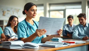 Explore persuasive nursing essay topics with a focused student in a collaborative classroom.