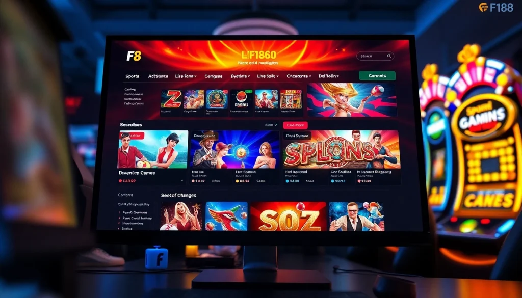 F168Biz.com showcases a vibrant online gaming interface with sports betting, casinos, and slots.