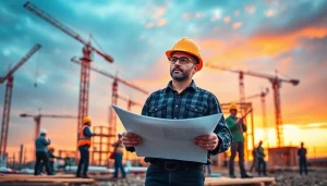 New Jersey Construction Manager leading a diverse team on site, showcasing teamwork and professionalism.