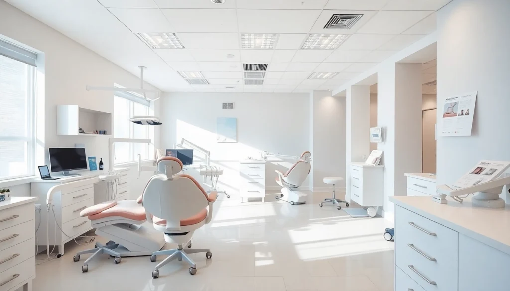 Orthodontics clinic showcasing modern treatment space with professional dental equipment.