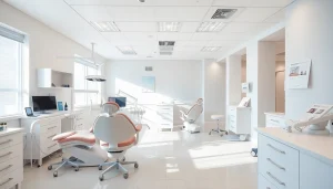 Orthodontics clinic showcasing modern treatment space with professional dental equipment.