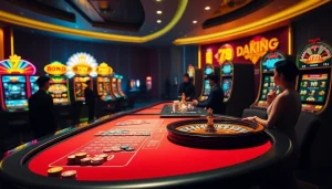 Join the excitement at https://79king2.sa.com/ with thrilling slots, poker chips, and a professional casino table.